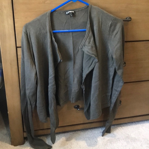 Olive Green Short Sweater - Picture 1 of 4